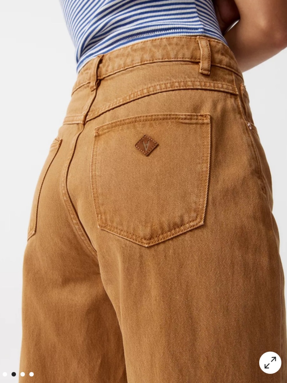 Abrand A Carrie Jeans Warm Tan Straight Leg‎ High Rise Urban Outfitters Size 24
